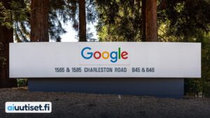Googlen kyltti yhtiön pääkonttorin luona Mountain Viewissa