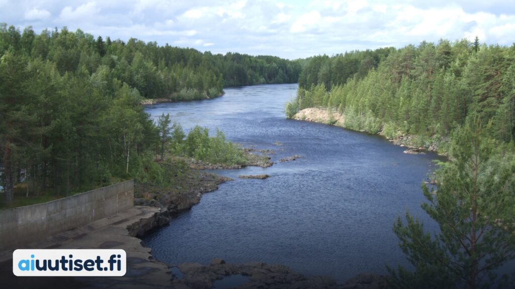 Oulujoki virtaa Muhoksen kohdalla